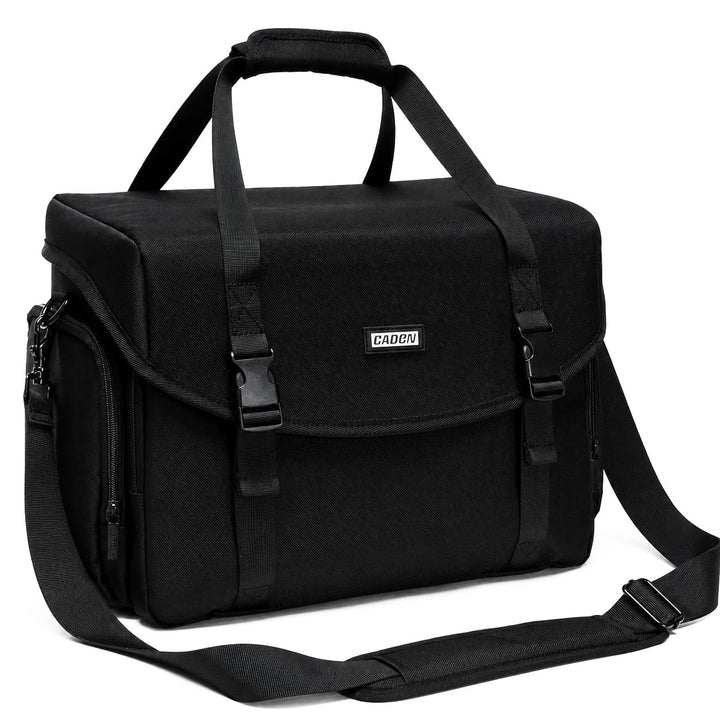 CADeN Large Camera Messenger Bag Case Schultertasche mit Stativhalter Kompatibel für Nikon, Canon, S