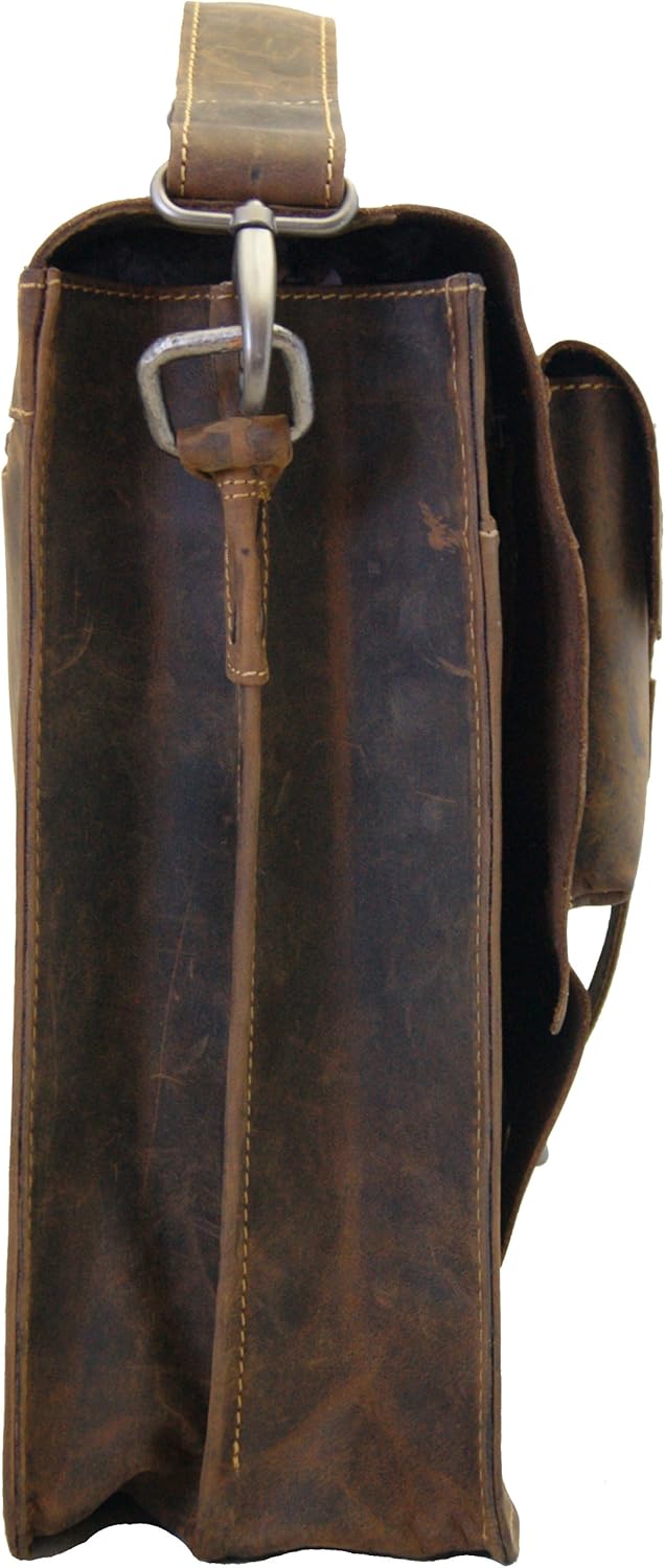 Freiherr von Maltzahn Aktentaschen Laptoptasche SHATTERHAND, 41 cm, braun, Western-Leder, L251 + Led