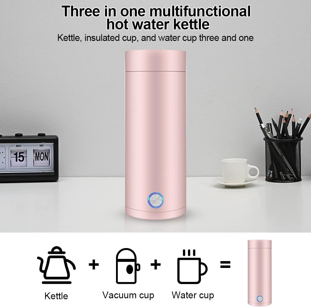 3-in-1 Tragbarer Wasserkocher aus 304 Edelstahl - 5 Minutes Quick Cooking für Kaffee und Teezubereit