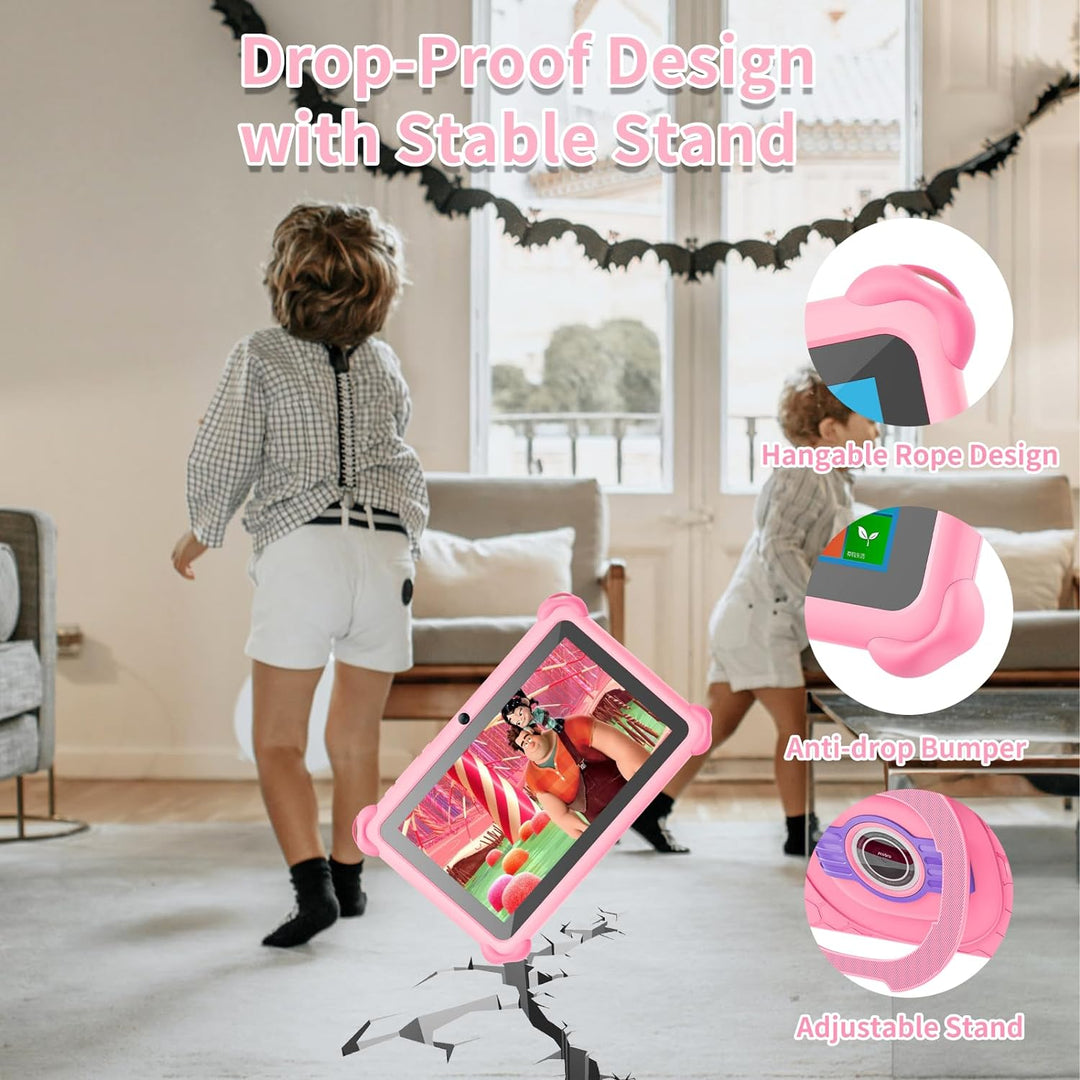 zcobro , Tablet für Kinder mit Hülle, Android Kindertablet 2GB RAM+32GB ROM+256GB Erweiterbar, Wi-Fi
