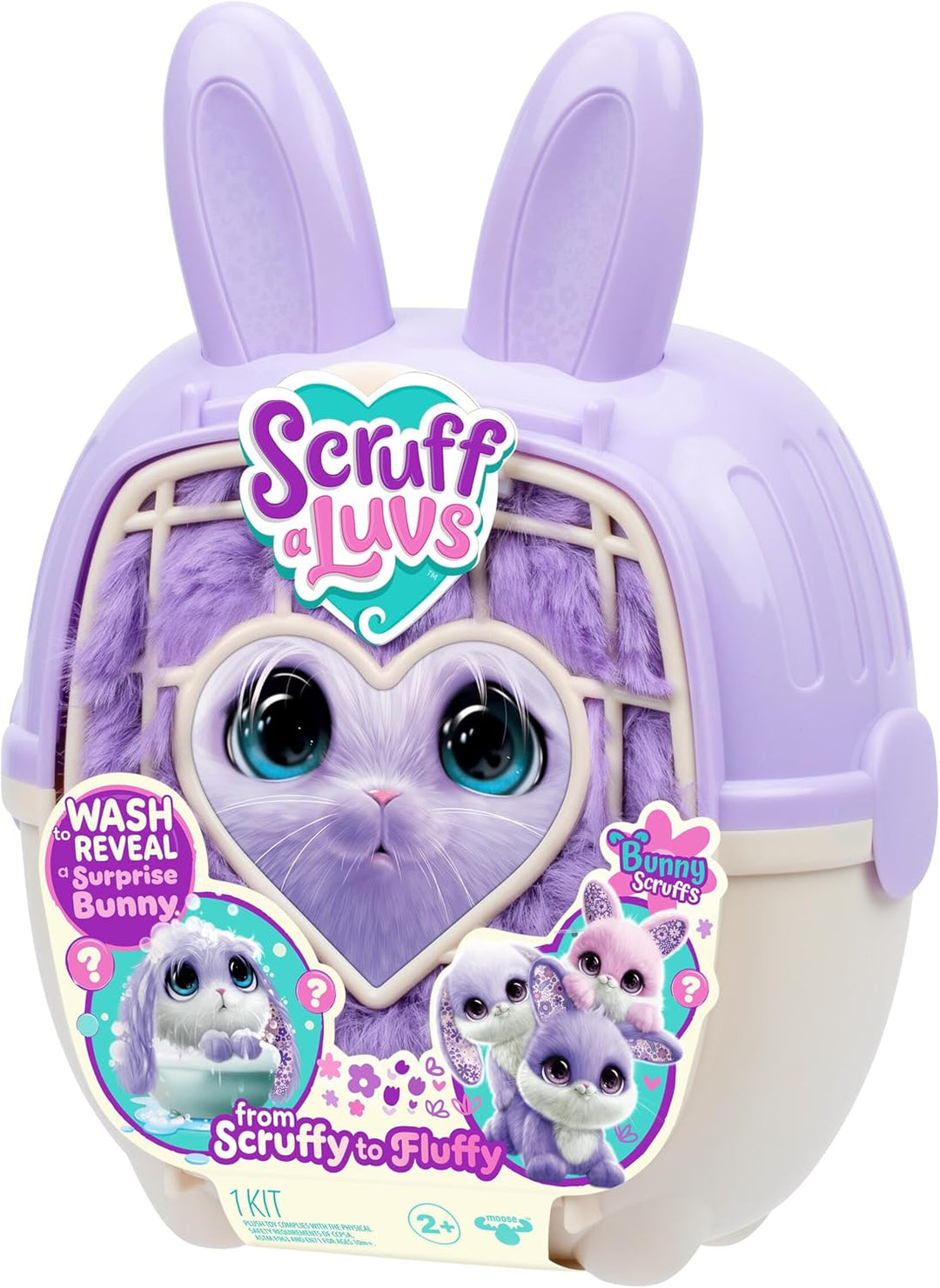 ScruffaLuvs Häschen-Scruffs, Überraschungsplüschtier, 14 cm, Häschen-Scruff mit magischer Enthüllung
