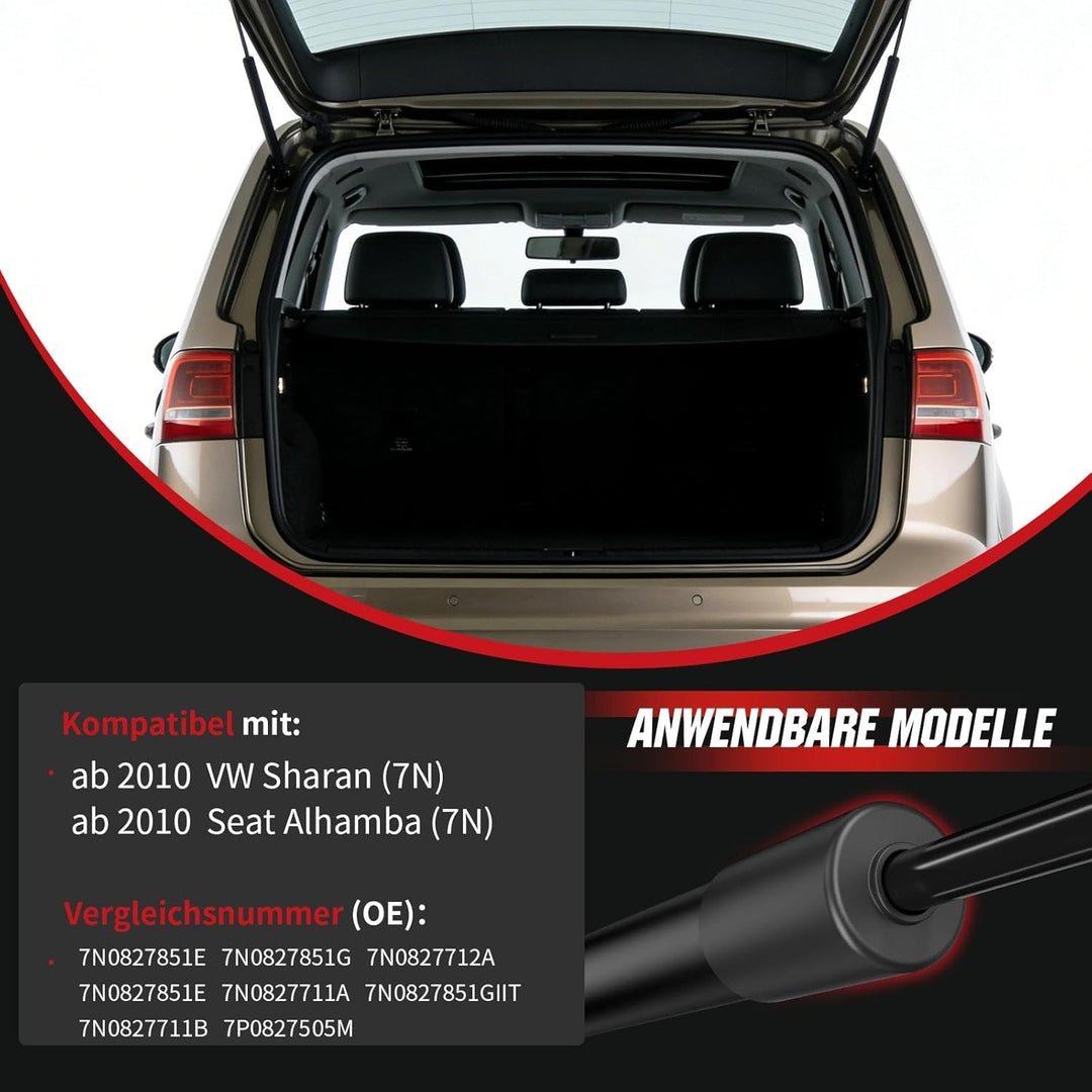 OTUAYAUTO Elektrische Gasfeder Heckklappe kompatibel mit VW Sharan &amp; Seat Alhambra 7N (ab 2010), 2 S