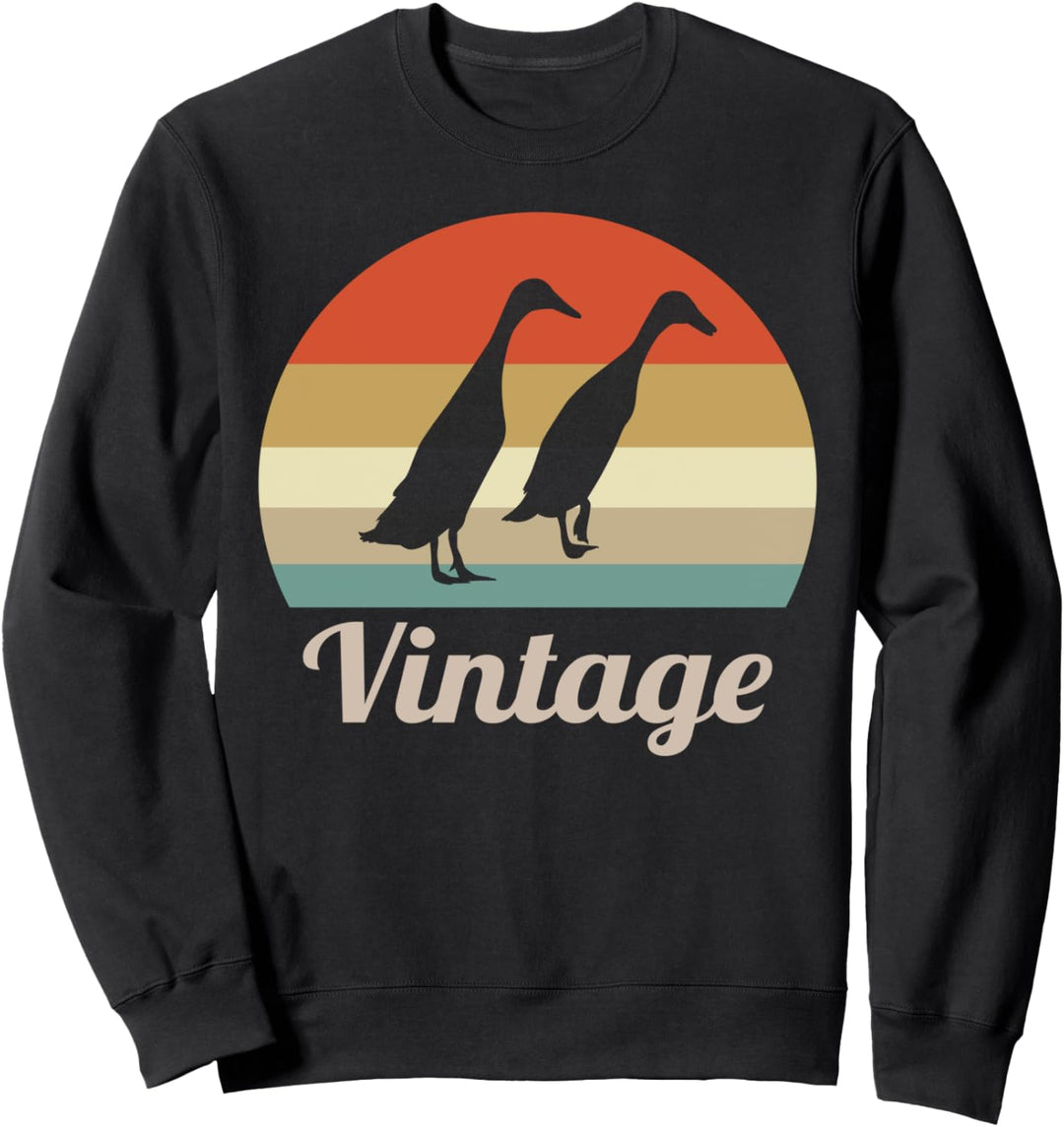 Laufenten Ente Entenzucht Geflügel Vintage Retro Style Sweatshirt
