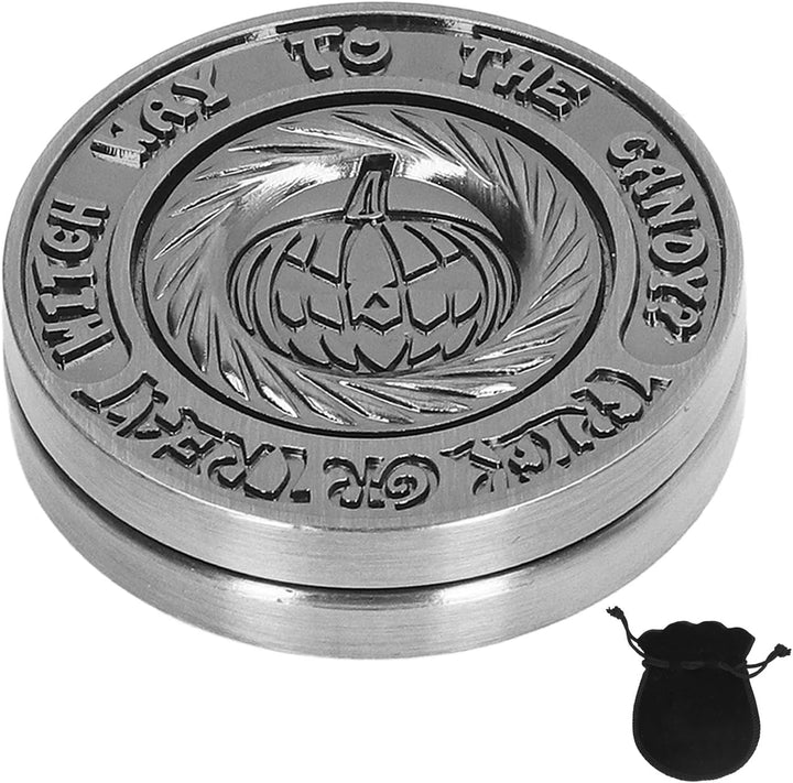 Haptische Münze, Fidget Slider Spielzeug Stressabbau Metall Fidget Clicker, Metall Sinnesspielzeug f