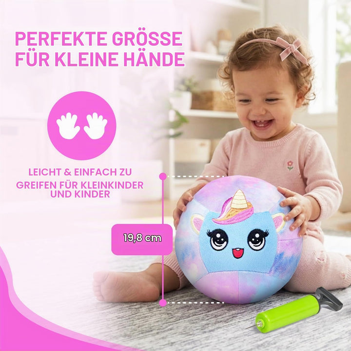 JoyCat Leiser Indoor Fussball Basketball für Kleinkinder, Dinosaurier &amp; Einhorn Weicher Plüsch Ball