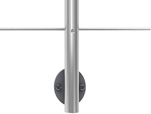 DOLLE Geländer-Set aus Aluminium mit Handlauf aus Eiche | Füllstäbe aus Edelstahl | Für seitliche Mo