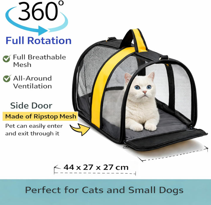 Blue Eyes Transportbox Katze Hund Faltbare Katzentransportbox Transparent Transporttasche für Hausti