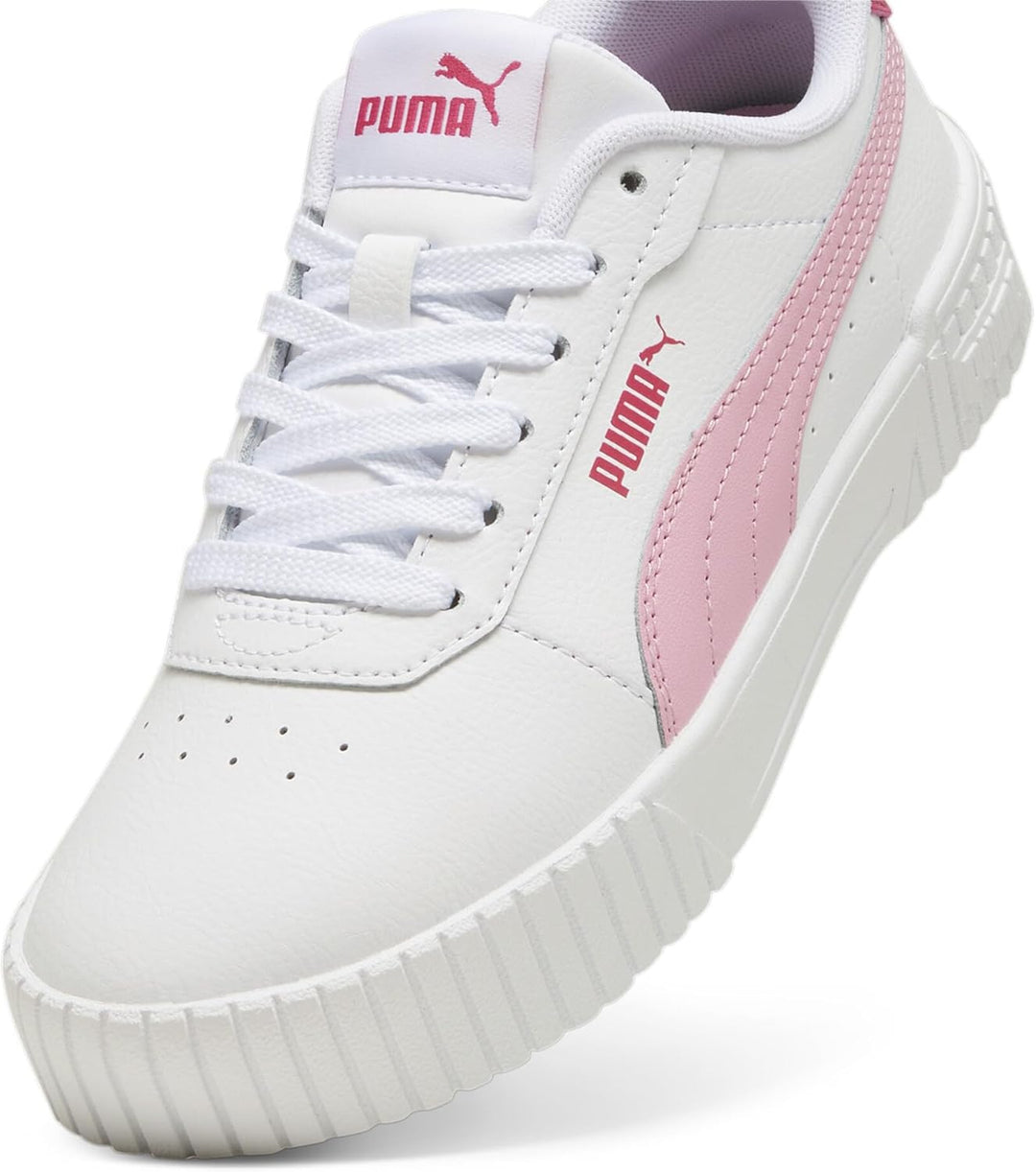 PUMA Mädchen Carina 2.0 Jr Sneaker 37.5 EU Puma White Pink Lilac Puma White, 37.5 EU Puma White Pink