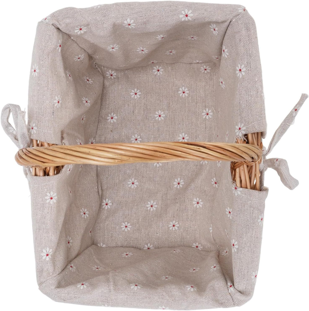 Cocoarm Picknickkorb aus Korbgeflecht, Handgewebt, Vintage-Stil, Abnehmbares Innenfutter, Mehrzweck-