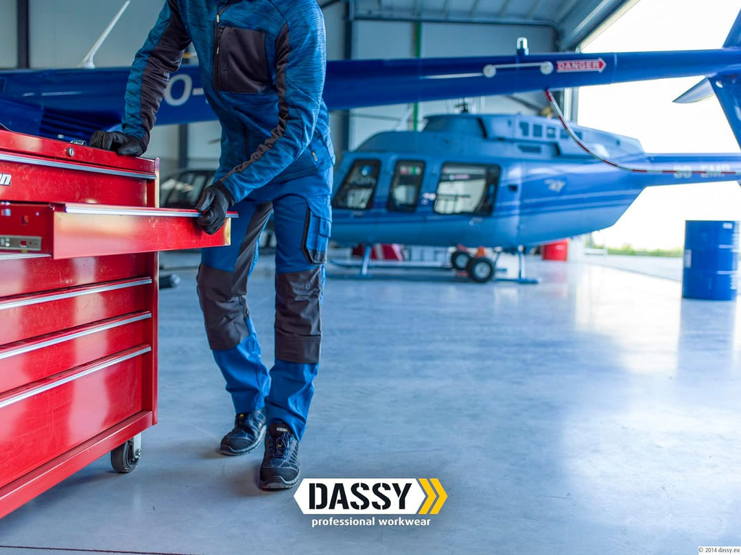 DASSY® Dynax Bundhose mit Stretch und Kniepolstertaschen DASSY D-FLEX PESCO 41 NACHTBLAU/ANTHRAZITGR