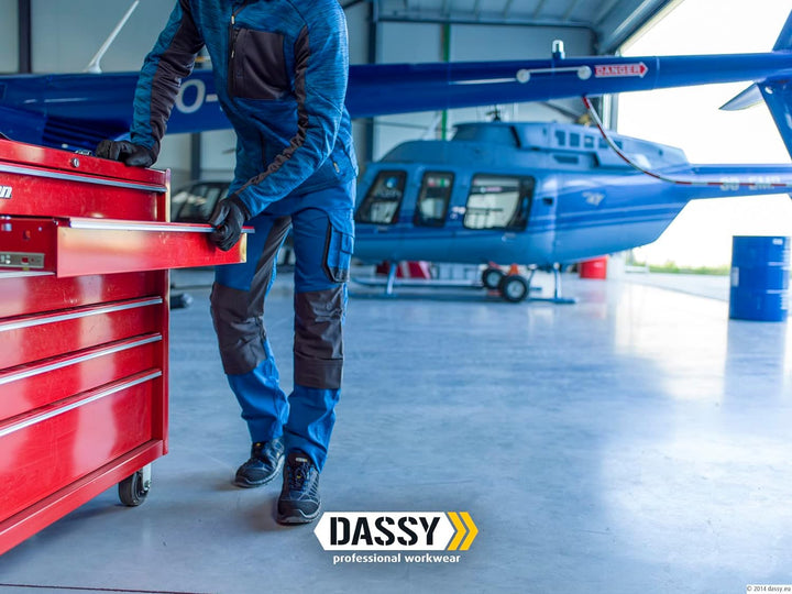 DASSY® Dynax Bundhose mit Stretch und Kniepolstertaschen DASSY D-FLEX PESCO 41 NACHTBLAU/ANTHRAZITGR