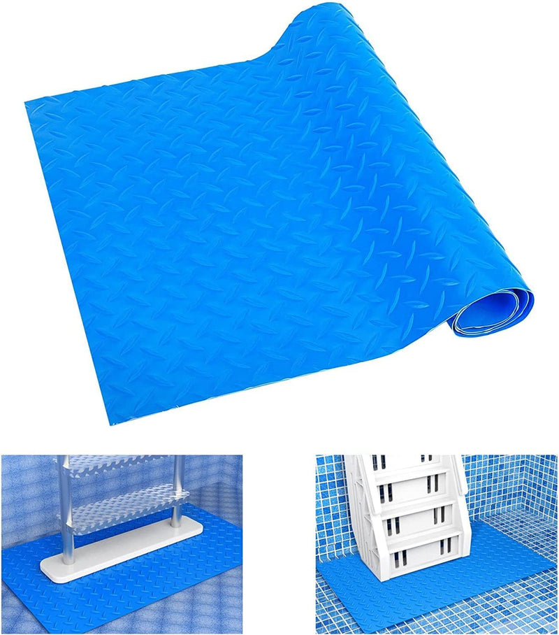 90x40CM Schwimmbadleitermatte,Gross Pool schutzmatte,Anti Rutsch Leitermatte für Schwimmbäder,Schutz