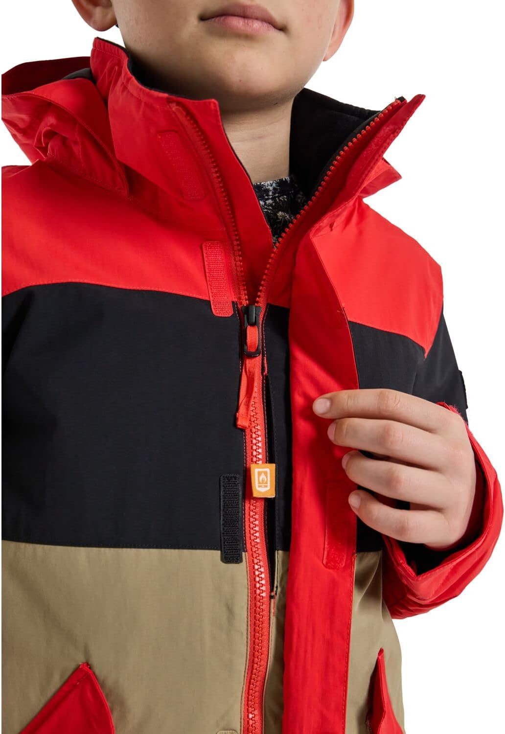 Burton Jungen Symbol Snowboard Jacke 164 Tomato/True Black/Kelp, 164 Tomato/True Black/Kelp