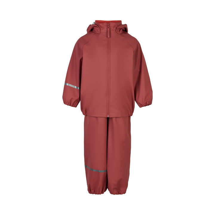 Celavi Unisex Kinder Basic Recycle Pu Rainwear Set 130 Dusty Ceder, 130 Dusty Ceder