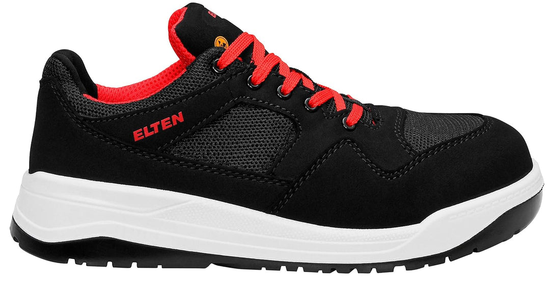 ELTEN Sicherheitsschuhe Lakers Black Low ESD S1P, Herren, Textil, Kunststoffkappe (Leichter als Stah