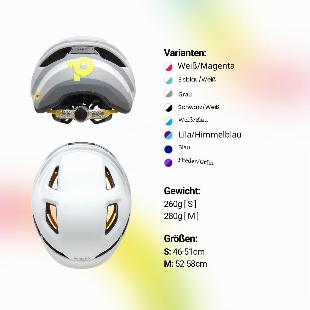 KED Pop MIPS Kinder Fahrrad Helm schwarz/weiss 2023 Weiss M (52-56cm), Weiss M (52-56cm)