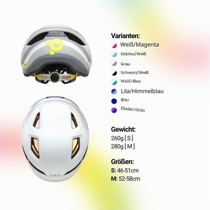 KED Pop MIPS Kinder Fahrrad Helm schwarz/weiss 2023 Weiss M (52-56cm), Weiss M (52-56cm)