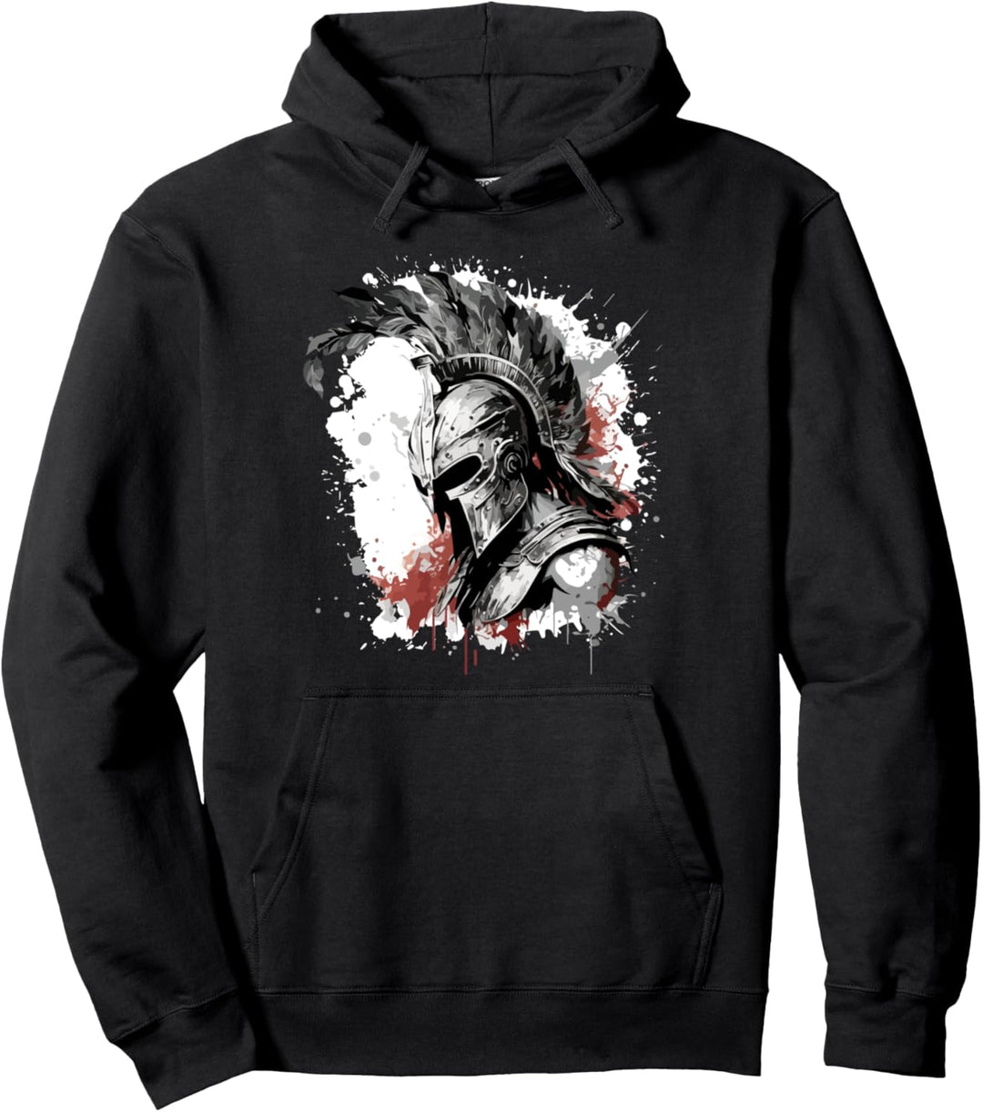 Spartanischer Krieger Symbol Kämpfer Gladiator Helm Sparta Pullover Hoodie