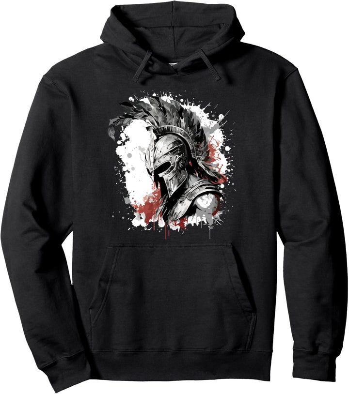 Spartanischer Krieger Symbol Kämpfer Gladiator Helm Sparta Pullover Hoodie