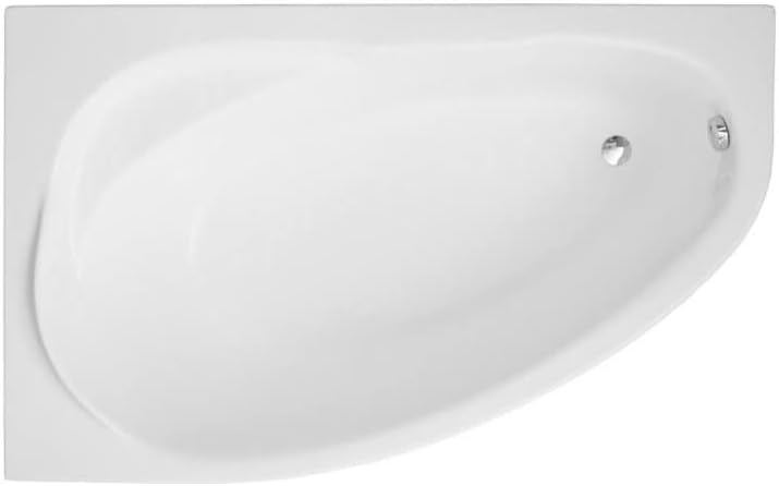 BADLAND Badewanne Original Weiss Acryl Wanne Eckbadewanne MAREA 150x100 Links KOMPLETTSET SET mit We