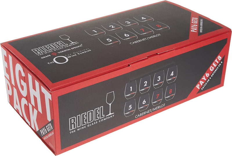 RIEDEL 5414/80 "O Cabernet/Merlot (414/0) Kauf 8 Zahl 6 8 Stück (1er Pack) Cabernet Cabernet, 8 Stüc