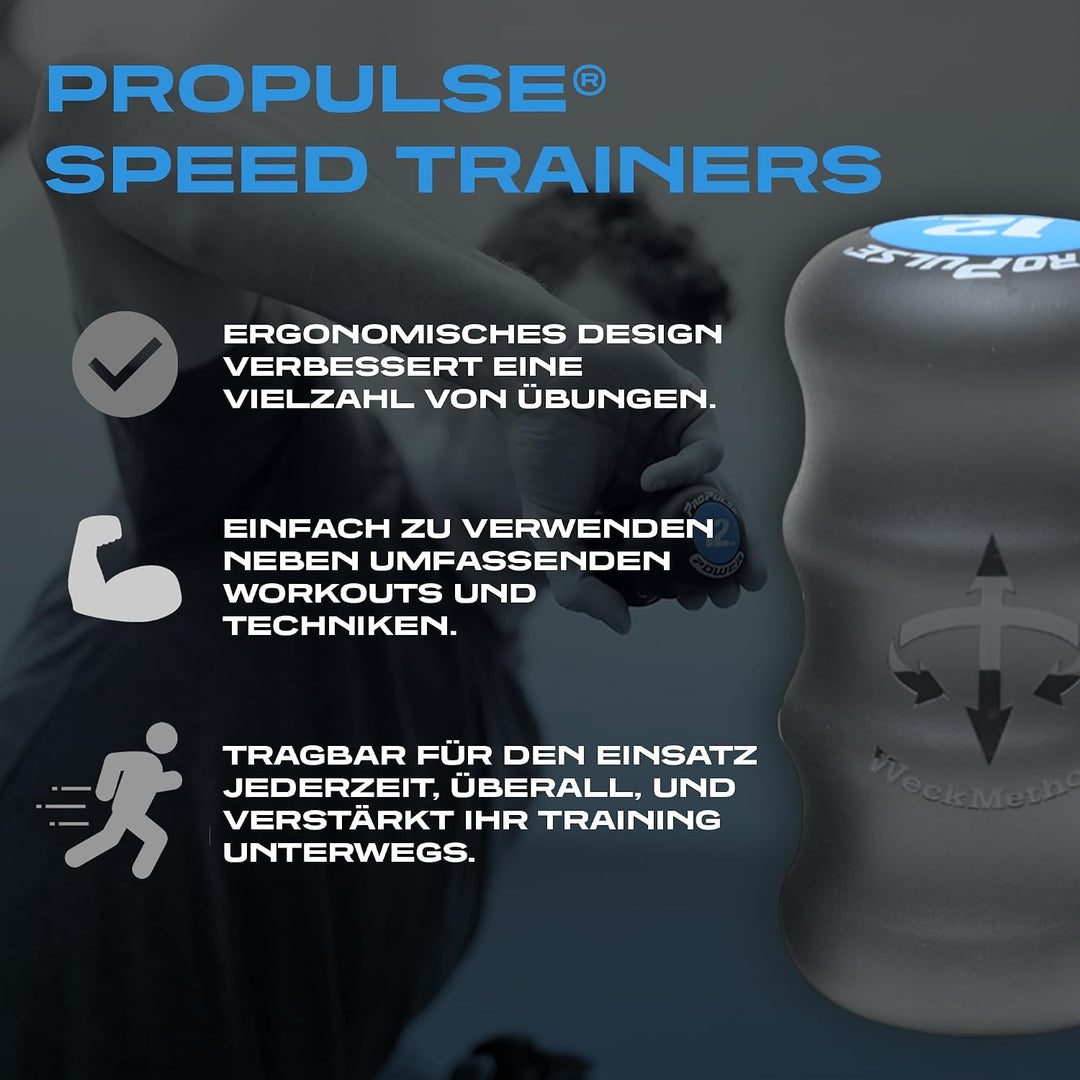 WeckMethod Propulse Speed Trainer - Handgewichte für Workout, Laufen, Gehen, Boxen, Physiotherapie,