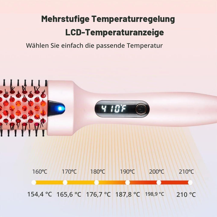 Thermobürste mit Infrarot-Technologie, Thermal Brush 2-in-1 Styler &amp; Föhn, 30-Sekunden Schnellaufhei