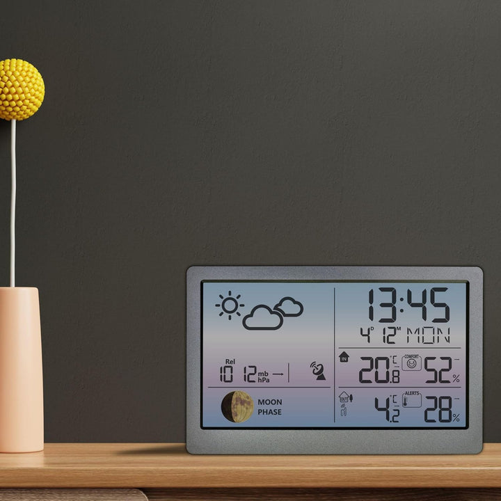TFA-Dostmann Funk-Wetterstation LUNA SKY TFA 35.1169.10 Wettervorhersage mit Symbolen und Wettertend