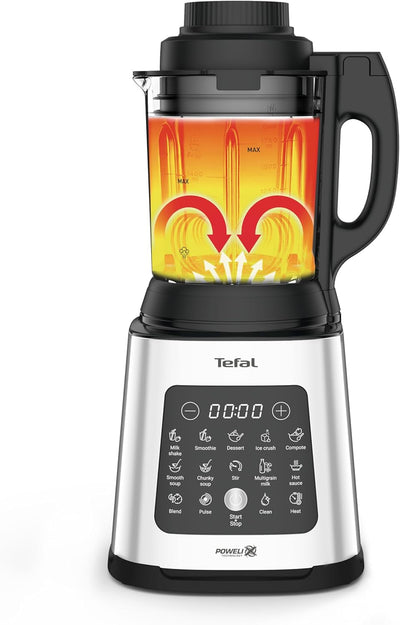 Tefal PerfectMix Cook Hochgeschwindigkeits-Standmixer, mit Kochfunktion, 10 Auto-Programme, heisse u