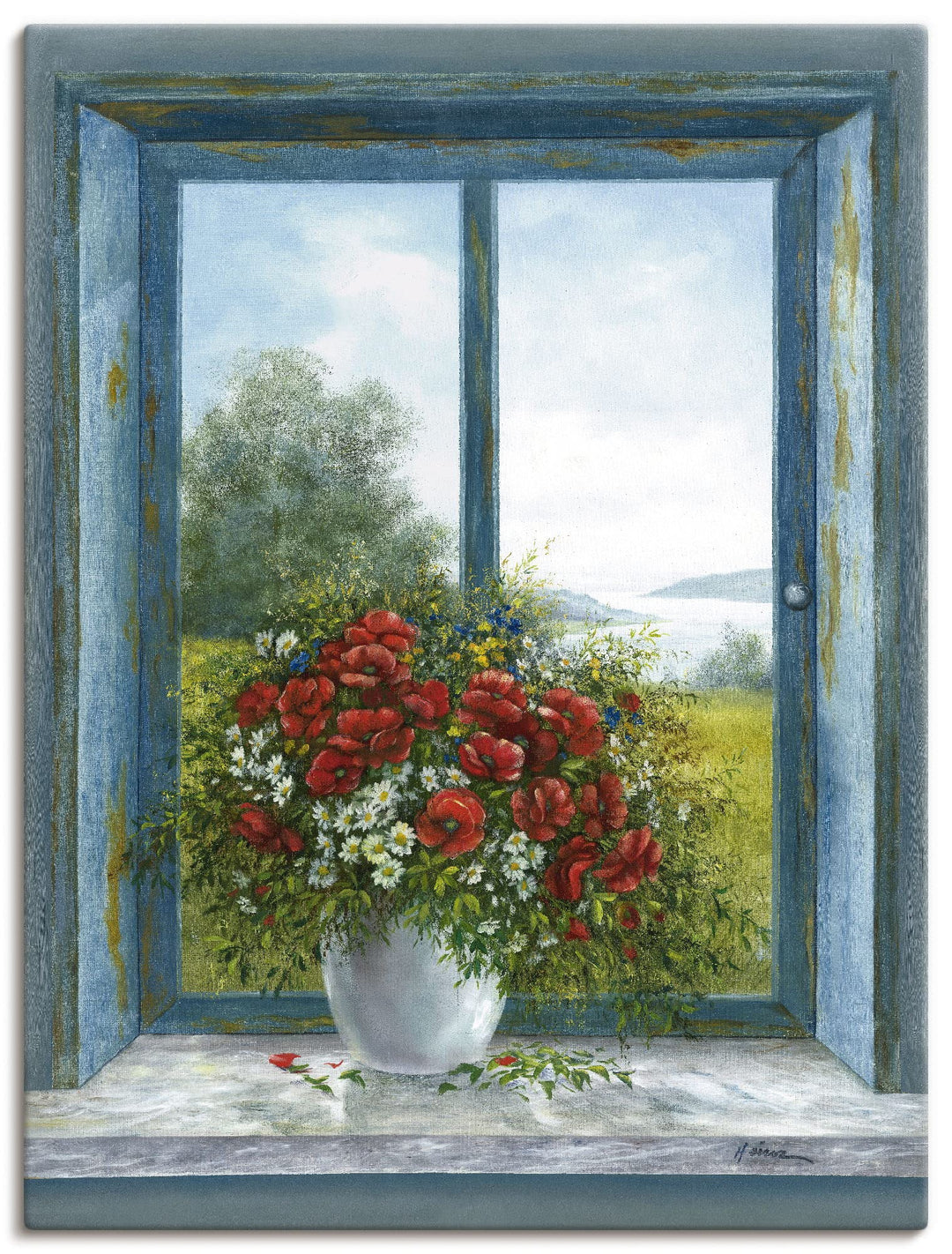 ARTland Leinwandbilder Wandbild Bild auf Leinwand 45x60 cm Stillleben Arrangements Botanik Malerei B