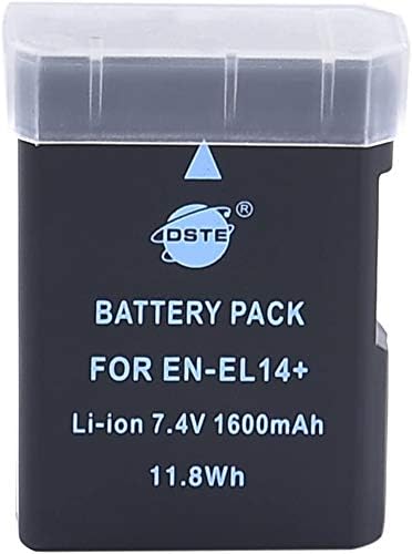 DSTE® 2-Stücke Batterie und DC111E Reise Ladegerät Kit für Nikon EN-EL14 EN-EL14A DF D3100 D3200 D33