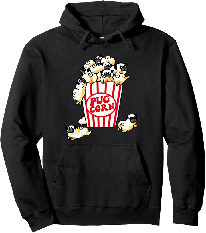 Pug Corn Pullover Hoodie