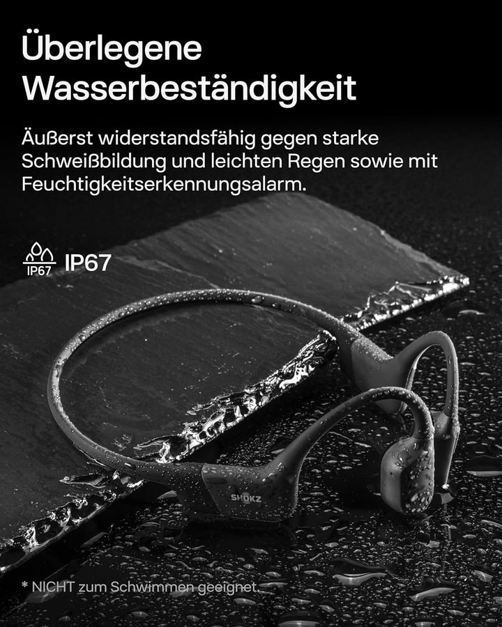 SHOKZ OpenRun Knochenschall Kopfhörer, Open-Ear Sport Bluetooth Kopfhörer mit Noise-Cancelling Mikro