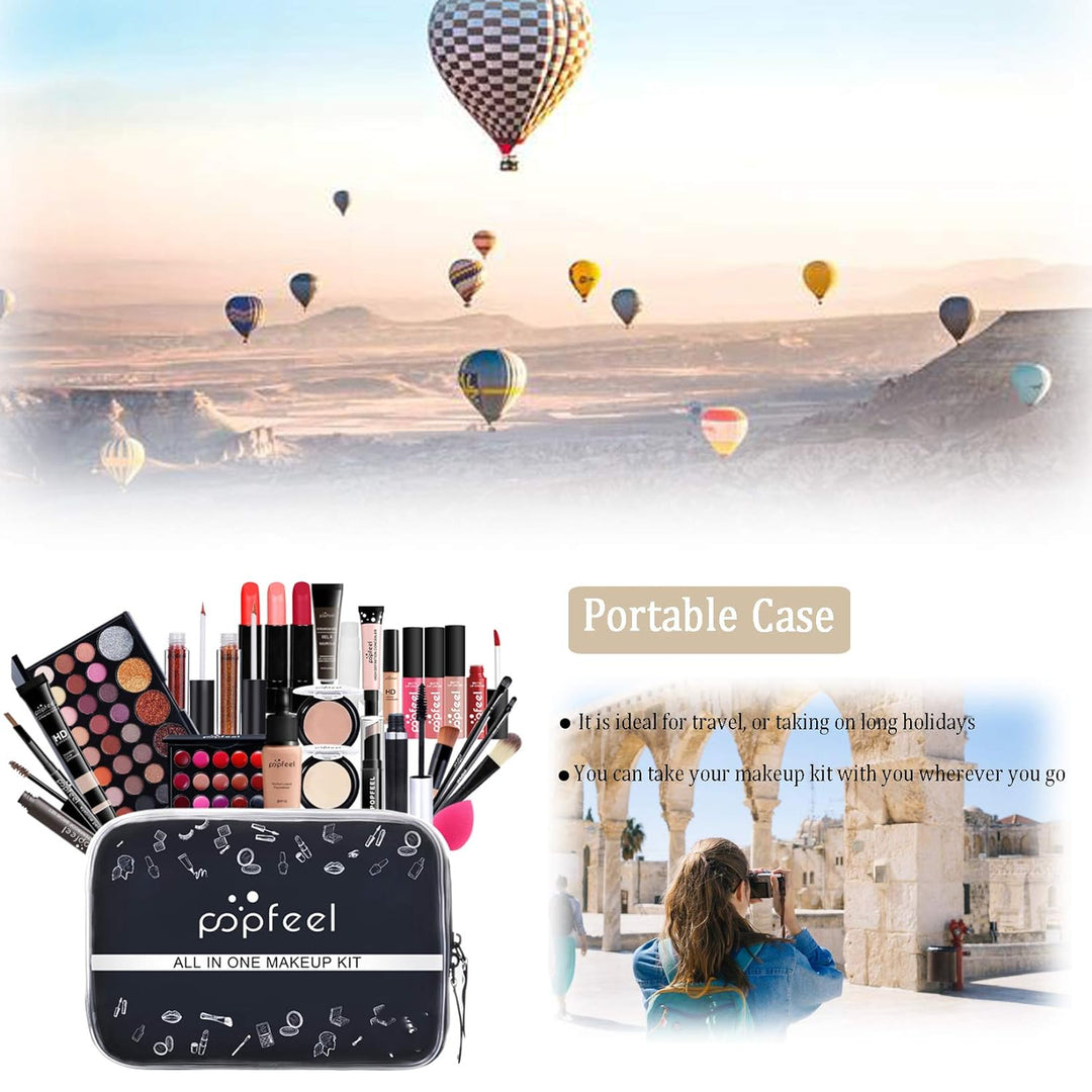 RoseFlower Schminke Set Profi Make Up Set Teenager Mädchen Schminkkoffer Kosmetische Makeup Paletten
