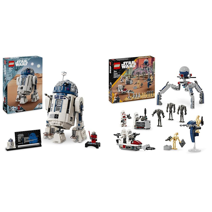 LEGO Star Wars R2-D2, Droide Steinen zum Sammeln, Bauen, Spielen und Ausstellen & Star Wars Clone Tr