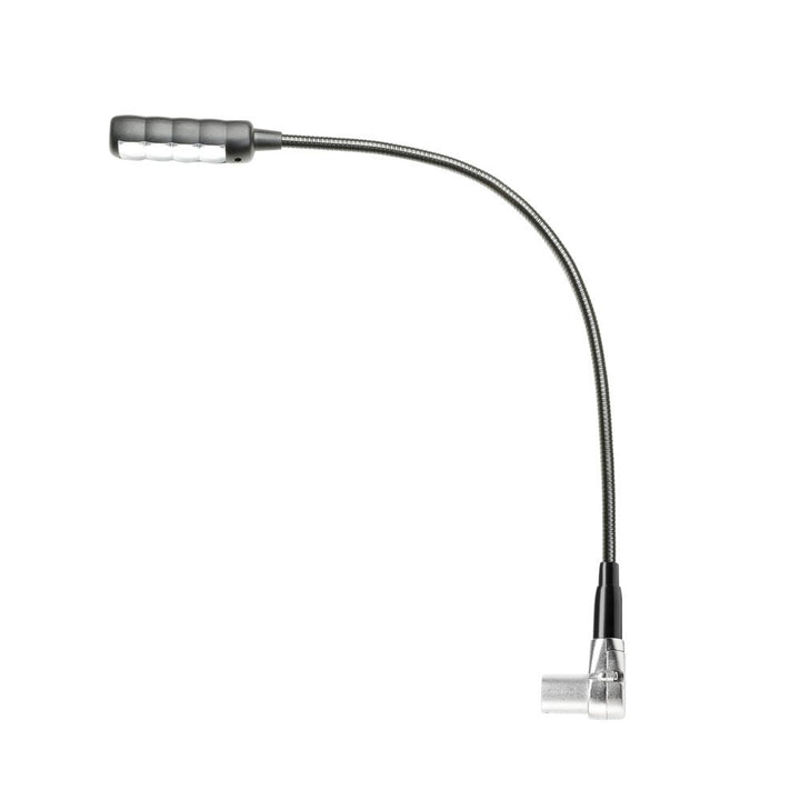 Adam Hall Stands SLED 1 ULTRA XLR 3 A - Gewinkelte 3-pol XLR Schwanenhalsleuchte mit 4 COB LEDs, Les