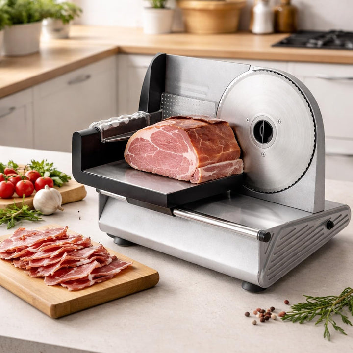 LACOR Home Elektrische Fleischschneidemaschine, Silber