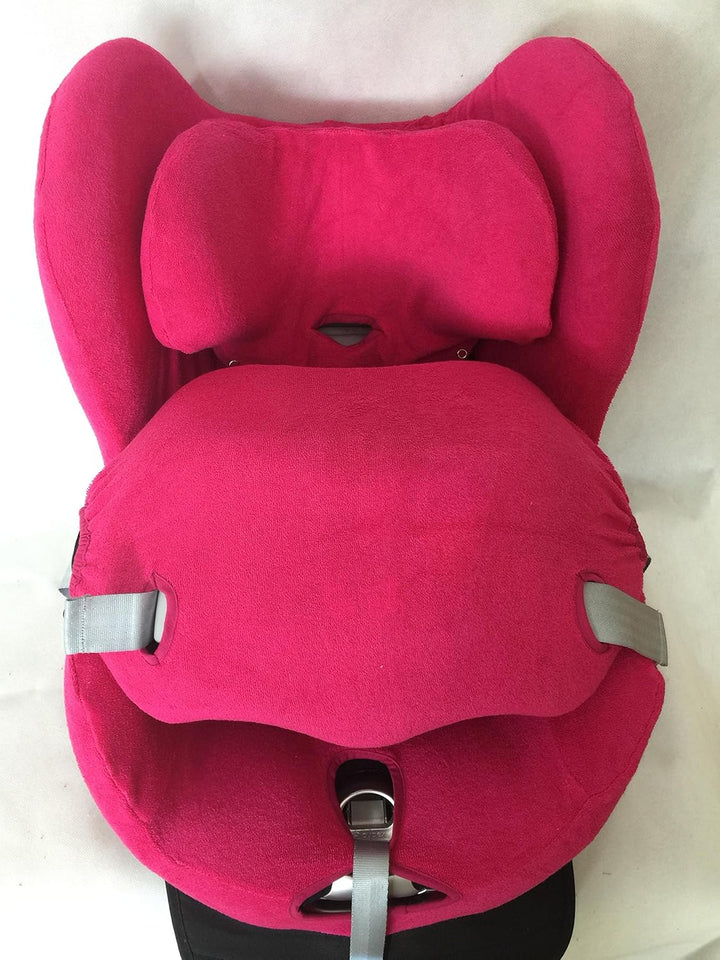 Sommerbezug Schonbezug für Cybex Sirona und Sirona plus Frottee 100% Baumwolle pink + Bezug für den