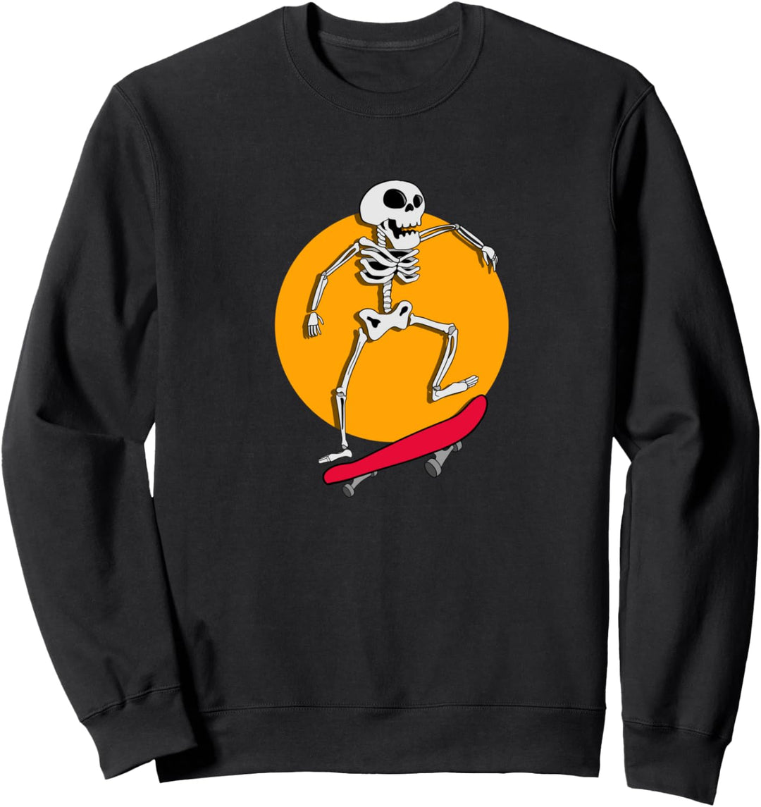 Skateboarden I Skater I Halloween I Skeleton I Skateboard Sweatshirt