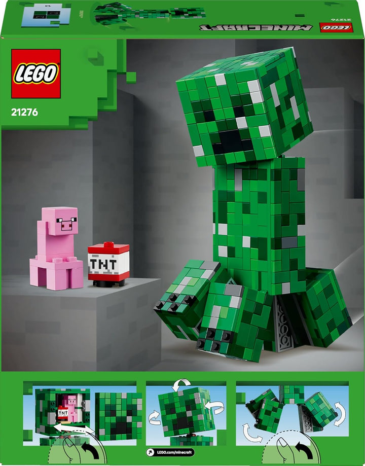 LEGO Minecraft Der Creeper - Gamer Spielzeug -Bewegliche Actionfigur - Interaktives Spielset mit TNT