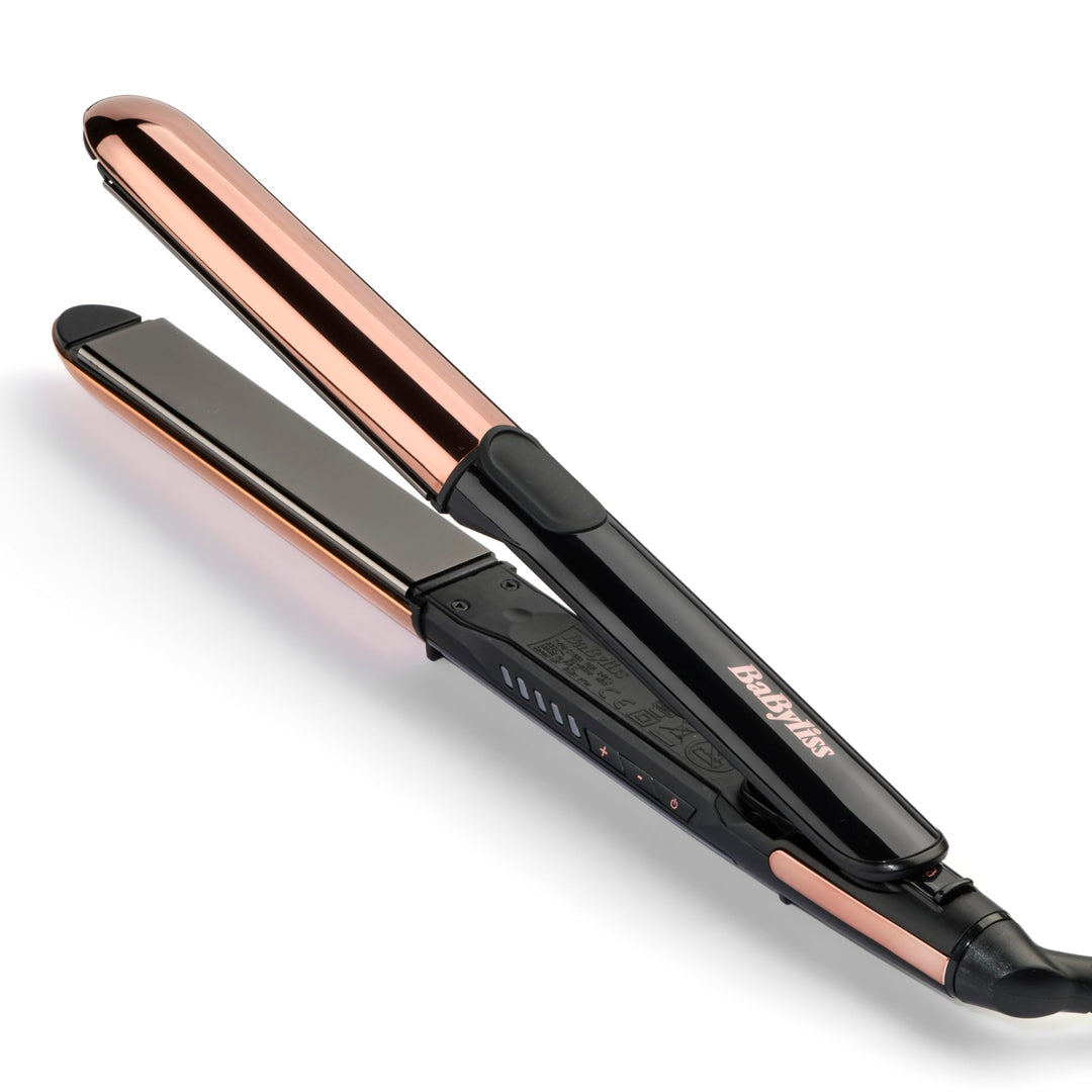 BaByliss Glätteisen und Lockenwickler, gerade und lockige Brillanz, Platten aus echtem Titan für san
