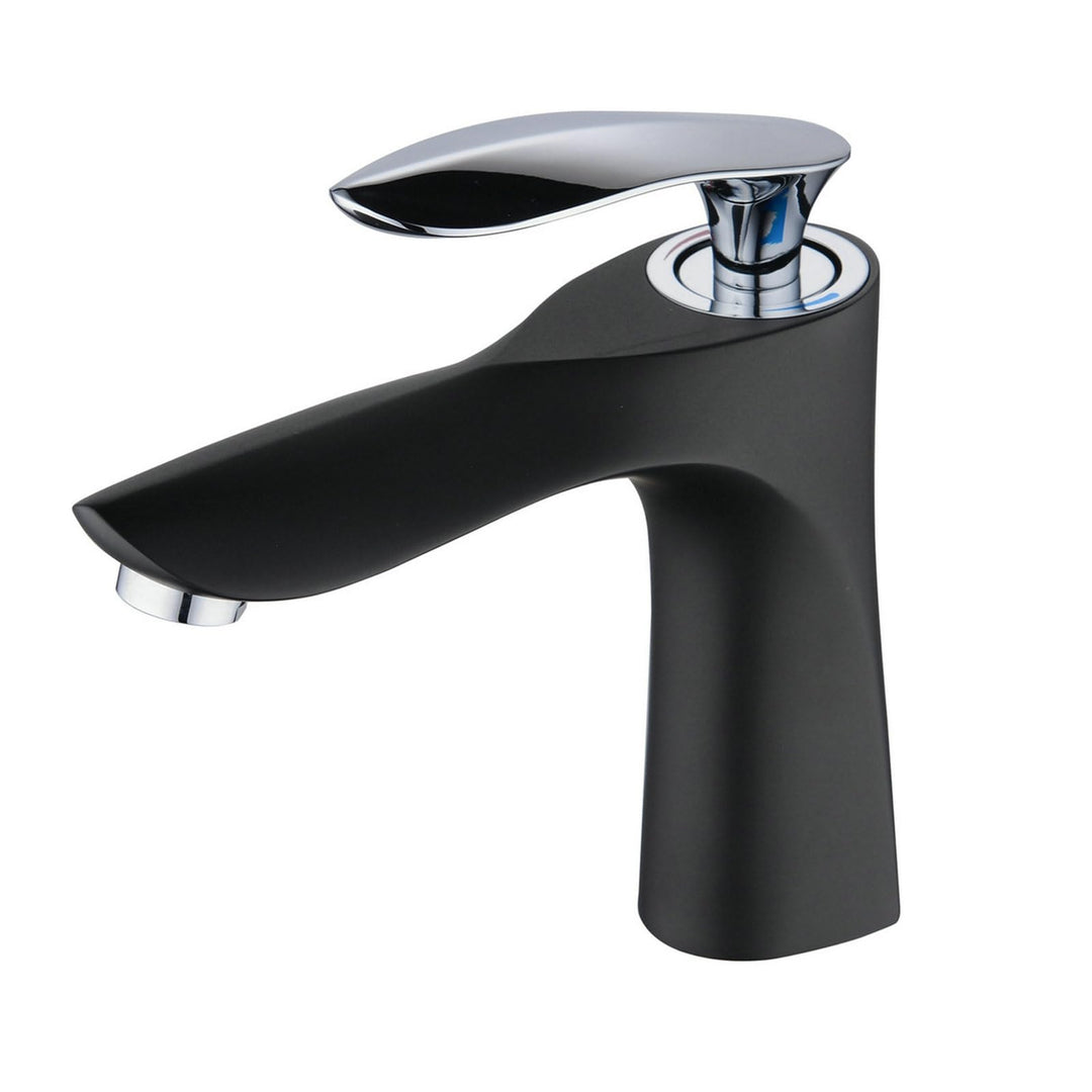 Leekayer Waschbecken Wasserhahn Einhand Chrom 1 Loch Mount Körper schwarz Waschtischmischer Toilette