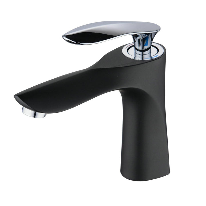 Leekayer Waschbecken Wasserhahn Einhand Chrom 1 Loch Mount Körper schwarz Waschtischmischer Toilette