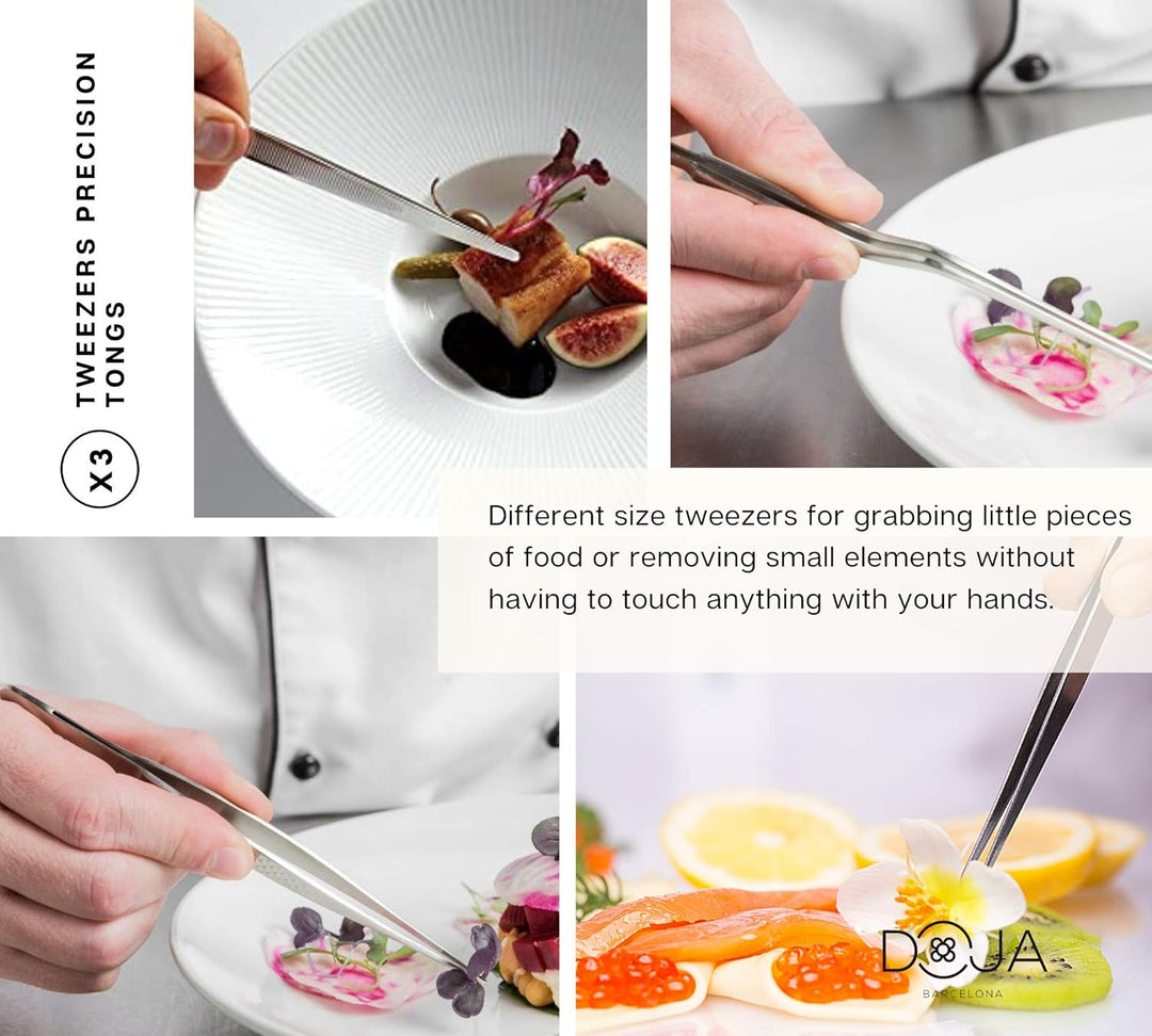 DOJA Barcelona | Kueche Chef Kochutensilien | Farbe: Goldene | 7 Utensilien Edelstahl Plating Kit |