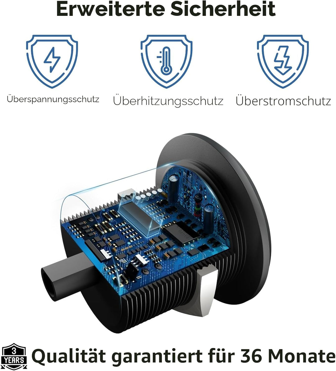 acegoo USB C Steckdose 12V Wohnmobil Ladegerät Vollaluminium, Typ C USB Anschluss PD3.0 QC3.0 KFZ Bu