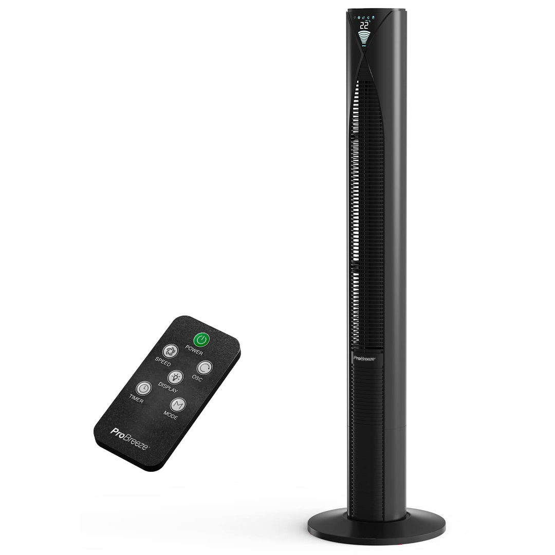 Pro Breeze Premium Design Turmventilator mit Fernbedienung, Timer & Oszillation, 117cm hoch - Standv