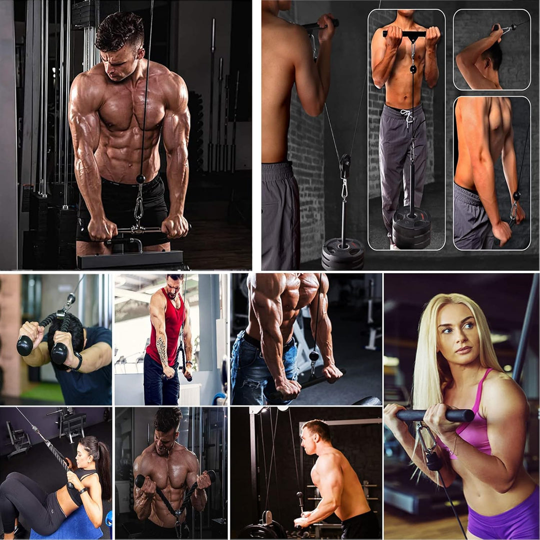 Taeku Seilzug-Fitness, Verbesserte Gewicht Seilzugsystem für LAT Pull Down Bizeps Curl Trizeps Armtr