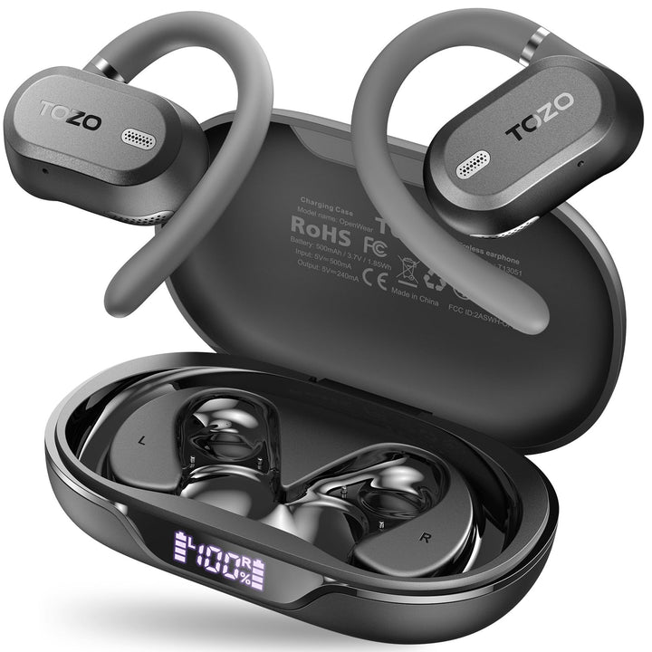 TOZO OpenWear Open Ear Kopfhörer mit bügel,komfortabel Kopfhörer Kabellos Bluetooth 5.3,Open Sport K