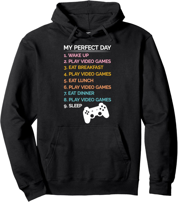 My perfect Day Gamer Konsole Video Game Spieler Zockerin Pullover Hoodie