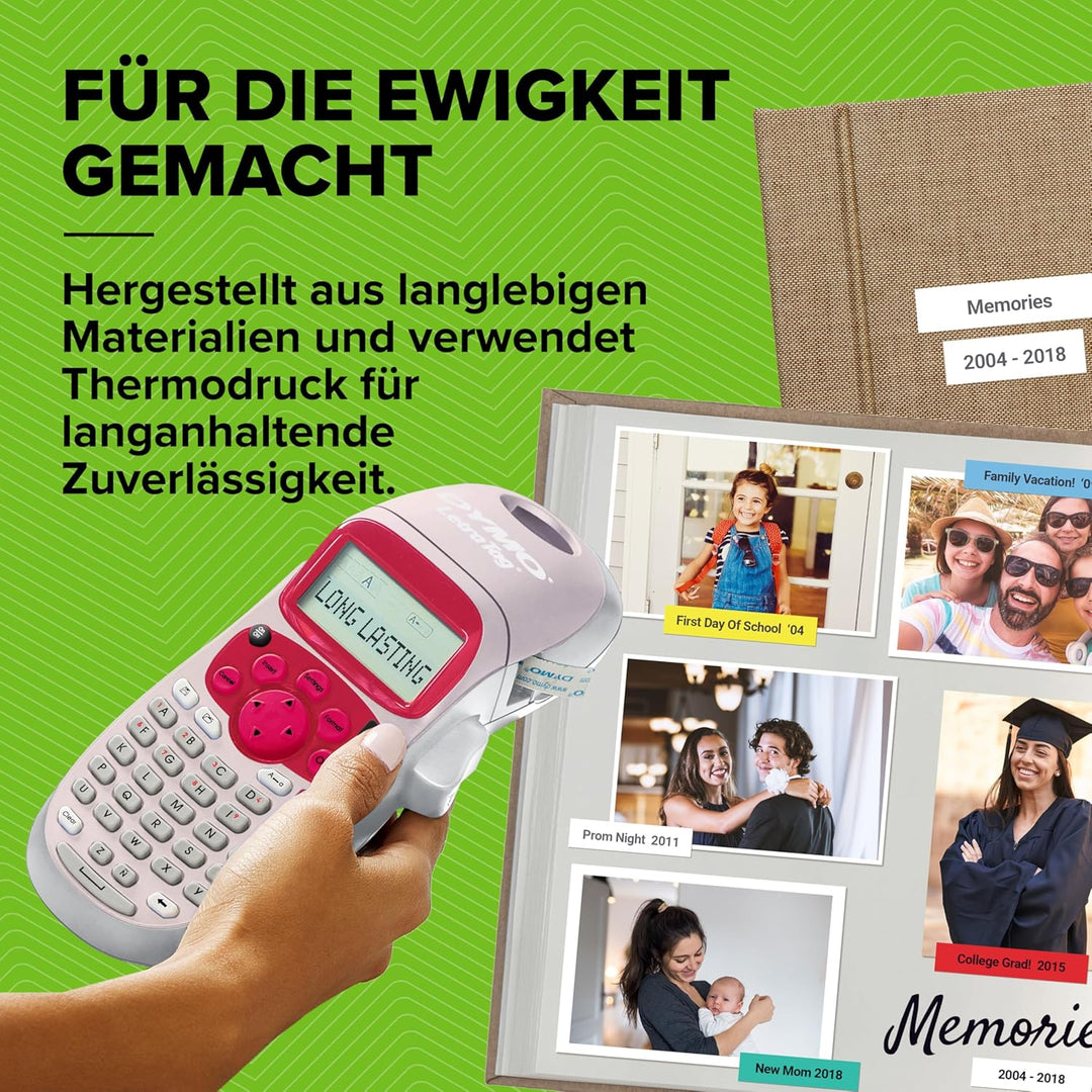 DYMO LetraTag LT-100H Beschriftungsgerät Handgerät | Tragbares Etikettiergerät mit ABC Tastatur | bl